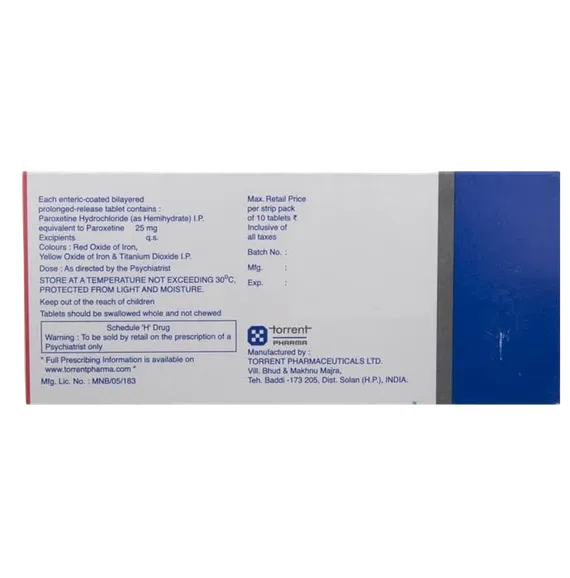 paradise xr 25mg tablet 10's